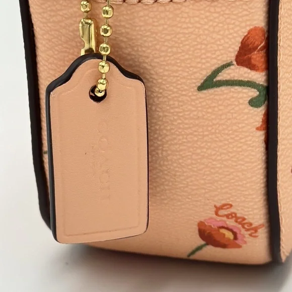 Coach Mini Camera Bag With Mystical Floral Print in Faded Blush Multi (C8699) - Picture 8 of 13